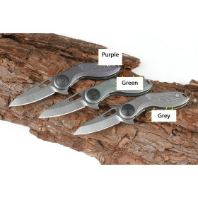 Titanium Handle Pocket Camping Survival Edc Tactical Folding Knife EDC Tool with Necklace UD405378
